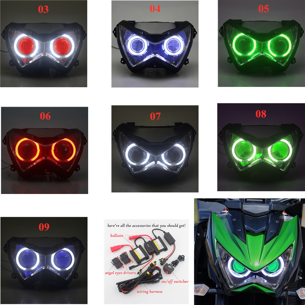 Motorcycle Head Light Custom L - Universal Motorcycle Led Headlight Projector 评论和价格