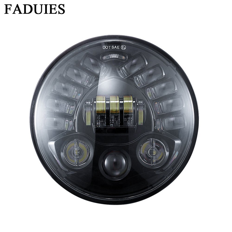 7inch Adaptive Round Motorcycl - Universal Motorcycle Led Headlight Projector 评论和价格